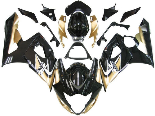 Fairings For Suzuki GSXR 1000 Black & Gold GSXR  (2005-2006)