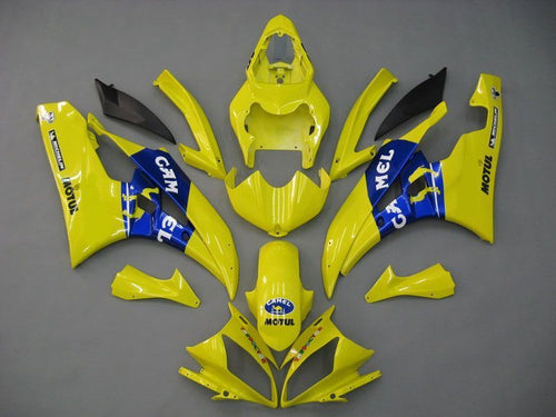 Fairings For Yamaha YZF-R6 Yellow Blue No.46 Camel R6  (2006-2007)