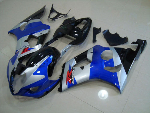 Fairings For Suzuki GSX-R1000, 2003-2004 - Blue, Silver & Black