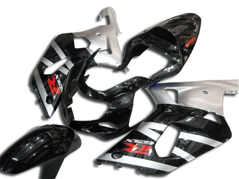 Fairings For Suzuki - GSXR600-750 K1 2001-2003 Black Silver