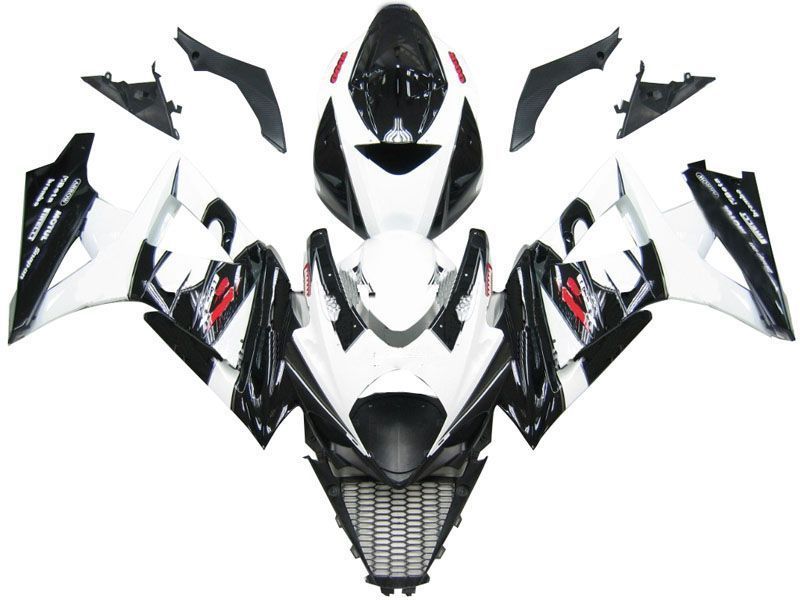 Fairings For Suzuki GSXR 1000 Black & White GSXR  (2007-2008)