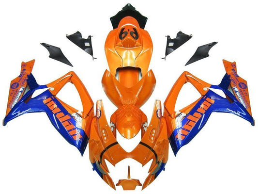 Fairings For Suzuki GSXR 600 750 Orange & Blue Jordan  (2006-2007)
