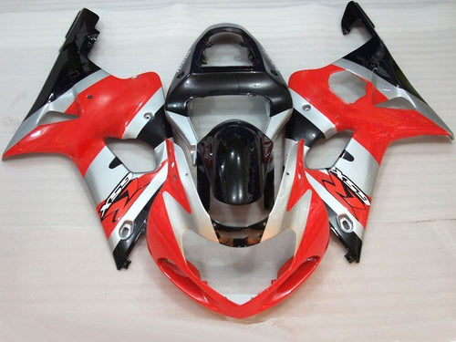 Fairings For Suzuki - GSXR600-750 K1 2001-2003 Red Silver