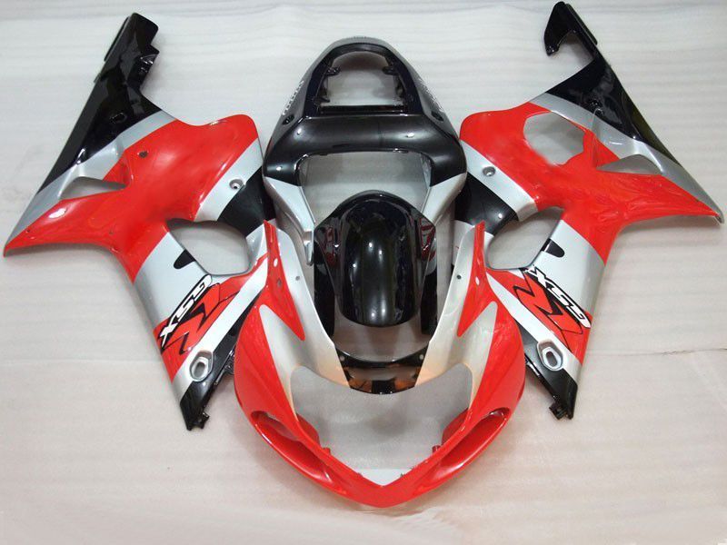 Fairings For Suzuki - GSXR600-750 K1 2001-2003 Red Silver