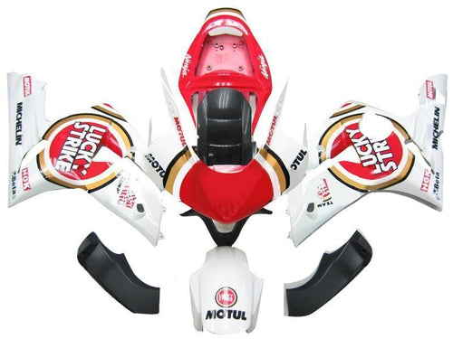 Fairings For Kawasaki ZX6R 636 White Red Ninja  (2003-2004)