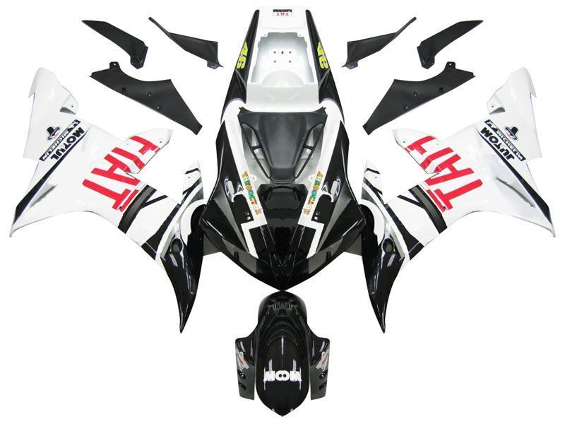 Fairings For Yamaha YZF-R1 Black White No.46 FIAT  (2004-2006)
