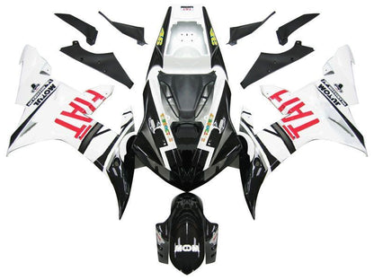 Fairings For Yamaha YZF-R1 Black White No.46 FIAT  (2004-2006)