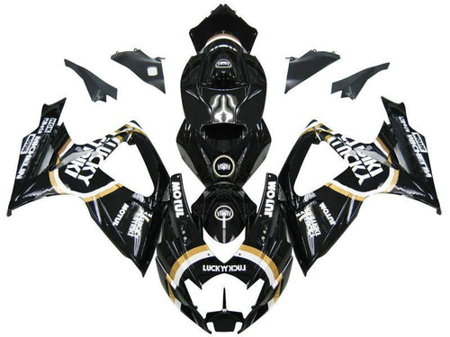 Fairings For Suzuki GSXR 600 750 Black Gold  (2006-2007)