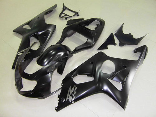 Fairings For Suzuki - GSXR1000 K1/2 2000-2002 Matt Black Silver