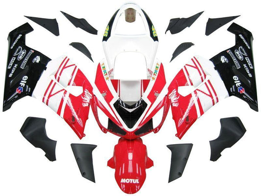 Fairings For Kawasaki ZX6R 636 Red White Black Ninja  (2005-2006)