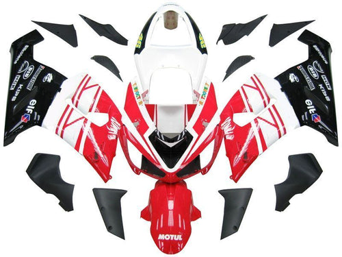 Fairings For Kawasaki ZX6R 636 Red White Black Ninja  (2005-2006)