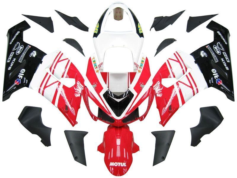 Fairings For Kawasaki ZX6R 636 Red White Black Ninja  (2005-2006)