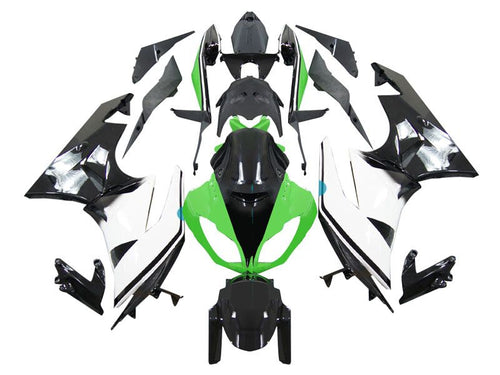 2009-2012 Fairings For Kawasaki ZX6R ZX636 Green White Black Ninja 