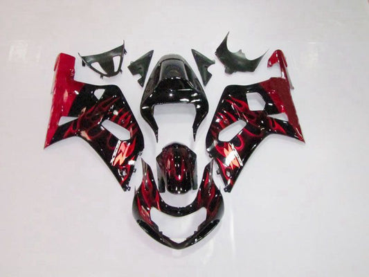 Fairings For Suzuki GSXR 600 (2001-2003) Red Flame