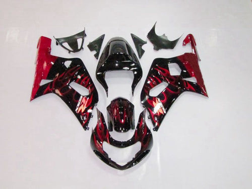 Fairings For Suzuki GSXR 600 (2001-2003) Red Flame