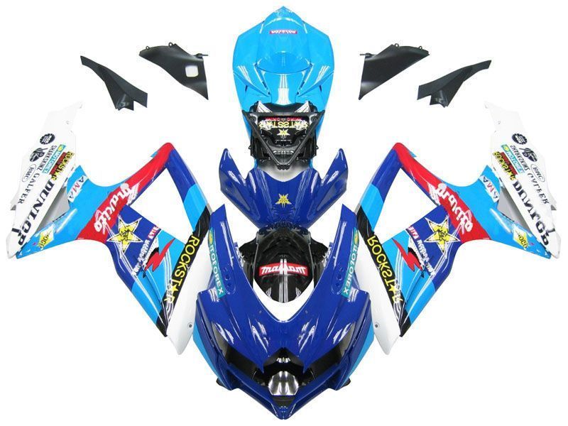 Fairings For Suzuki GSXR 600 750 Blue Rockstar Malkita  (2008-2009-2010)