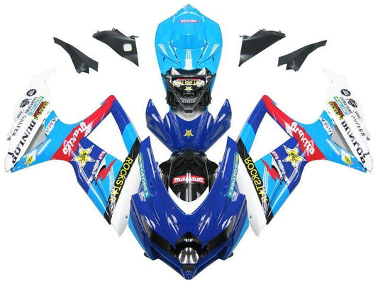 Fairings For Suzuki GSXR 600 750 Blue Rockstar Malkita  (2008-2009-2010)