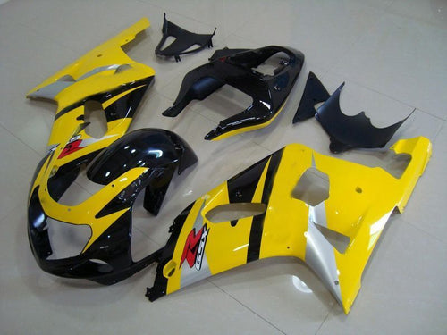 Fairings For Suzuki - GSXR600-750 K1 2001-2003 Yellow Black Silver