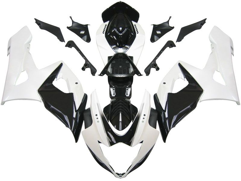 Fairings For Suzuki GSXR 1000 White & Black GSXR  (2005-2006)