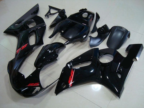 Fairings For Yamaha - YZF-600 R6 1998-2002 Gloss Black Red Decals 