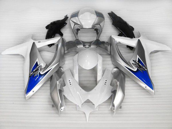 Fairings For Suzuki - GSXR600-750 K8 2008-2010 Silver White