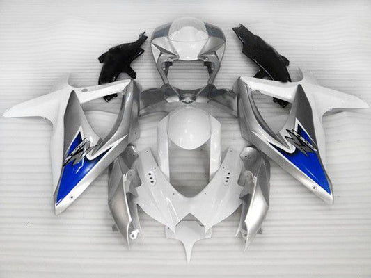Fairings For Suzuki - GSXR600-750 K8 2008-2010 Silver White