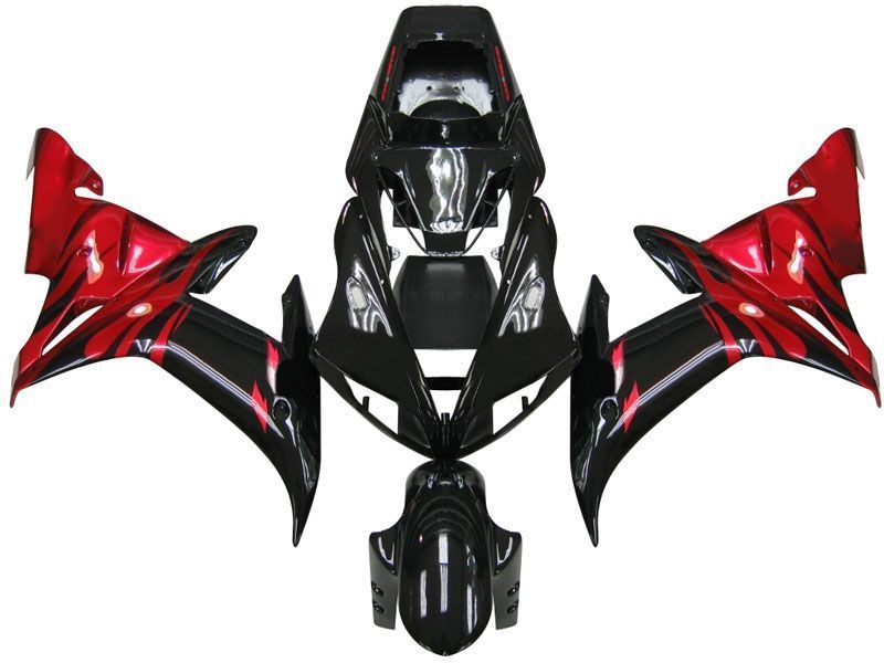 Fairings For Yamaha YZF-R1 Black Red Tribal R1  (2002-2003)