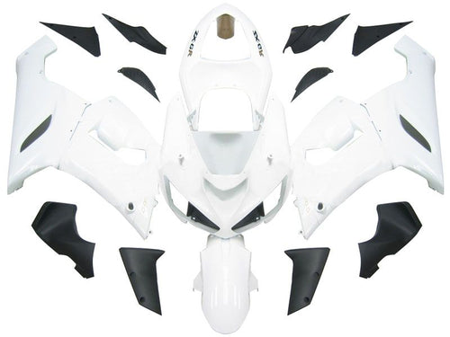 Fairings For Kawasaki ZX6R 636 Pure White ZX6R Ninja  (2005-2006)