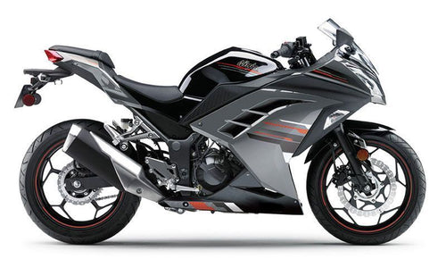 Fairings For Plastics Kawasaki Ninja 300R EX300R Grey Black Ninja  (2013-2014)
