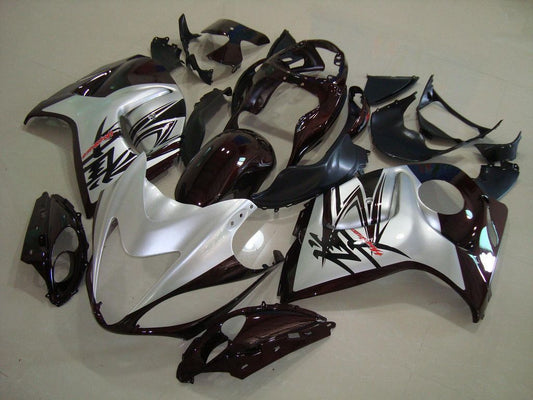 FAIRINGS FOR SUZUKI GSX-R1300 HAYABUSA, 2008-2020 - SILVER & GLOSSY BLACK