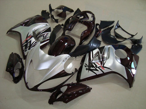 FAIRINGS FOR SUZUKI GSX-R1300 HAYABUSA, 2008-2020 - SILVER & GLOSSY BLACK