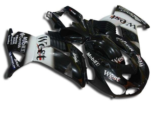 Fairings For Kawasaki Ninja ZX-14R (2006-2011) Black White