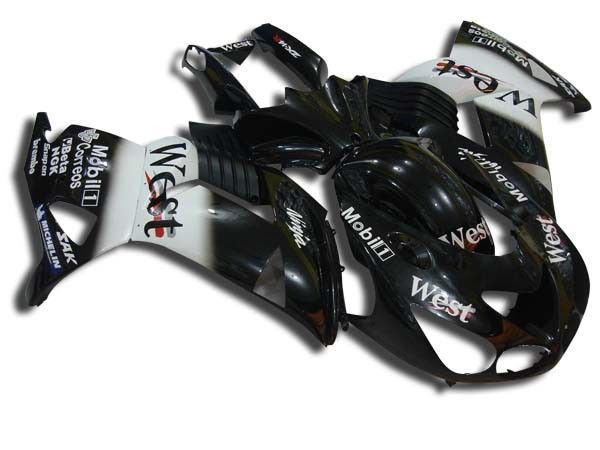 Fairings For Kawasaki Ninja ZX-14R (2006-2011) Black White