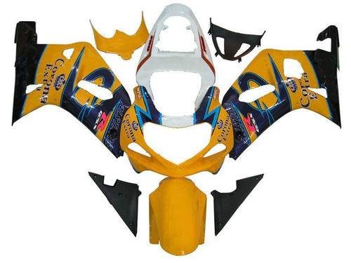 Fairings For Suzuki GSXR 750 Yellow Blue Corona GSXR  (2001-2003)