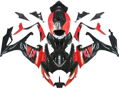 Fairings For Suzuki GSXR 600 750 Black & Red GSXR  (2006-2007)