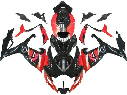 Fairings For Suzuki GSXR 600 750 Black & Red GSXR  (2006-2007)