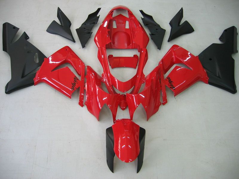 Fairings For Kawasaki ZX10R Red and Black Ninja  (2004-2005)