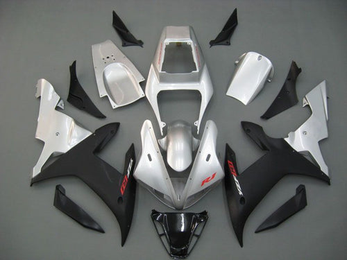 Fairings For Yamaha YZF-R1 Silver Black R1  (2002-2003)