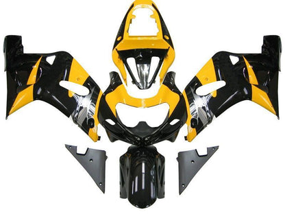 Fairings For Suzuki GSXR 600 Black & Yellow GSXR  (2001-2003)