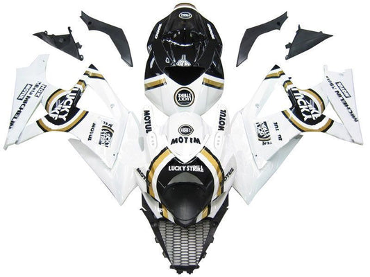 Fairings For Suzuki GSXR 1000 White Black Gold  (2007-2008)