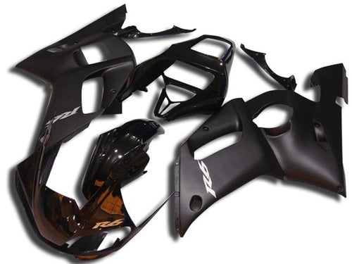 Fairings For Yamaha - YZF-600 R6 1998-2002 Matt Black Gloss Black