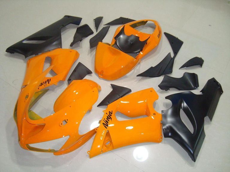 Fairings For Kawasaki ZX-6R, 2005-2006 - Orange & Black