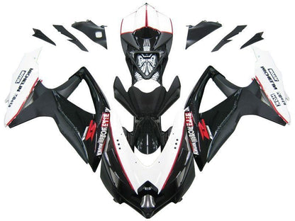 Fairings For Suzuki GSXR 600 750 Black White GSXR  (2008-2009-2010)