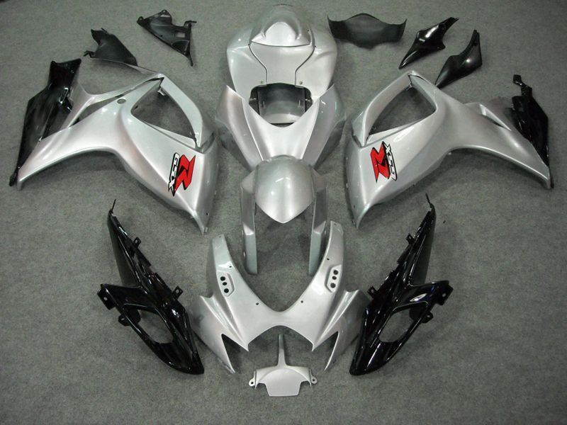 Fairings For Suzuki GSXR 600 750 (2006-2007) Silver Black