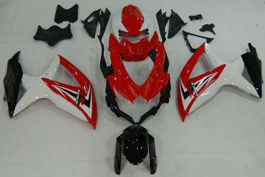 Fairings For Suzuki GSXR 600 750 Red White Black GSXR  (2008-2009-2010)