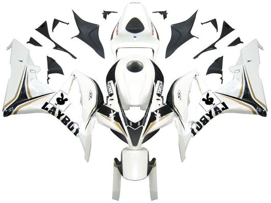 Fairings For Honda CBR 600 RR White & Black Playboy  (2007-2008)