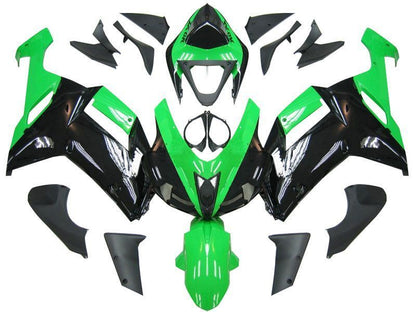Fairings For Kawasaki ZX6R ZX636 Green Black Ninja ZX6R  (2007-2008)
