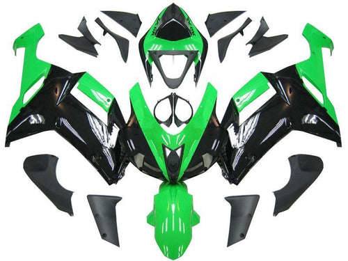 Fairings For Kawasaki ZX6R ZX636 Green Black Ninja ZX6R  (2007-2008)