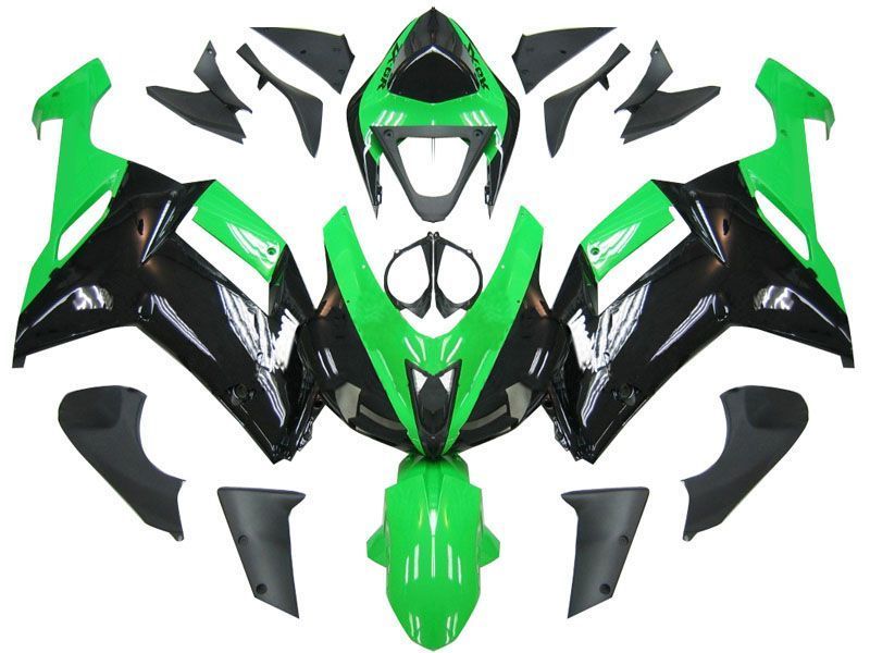 Fairings For Kawasaki ZX6R ZX636 Green Black Ninja ZX6R  (2007-2008)