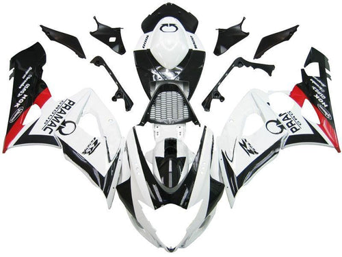 Fairings For Suzuki GSXR 1000 White Black Pramac  (2005-2006)